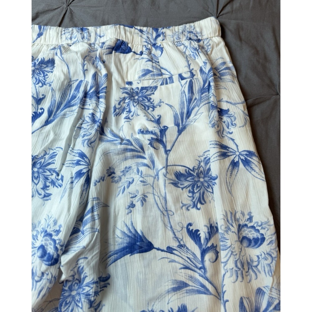 Lot Of 2 Talbots Ankle Pants Ocean Floral & Pull On Patel Pottery Pants Large - Picture 8 of 15